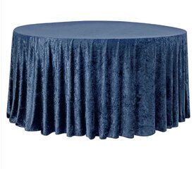 Navy Blue Velvet Round Tablecloth 