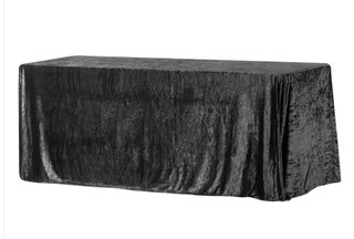 Black Velvet Rectangle Tablecloth 