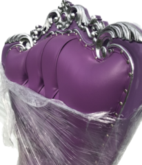 Purple single throne with silver trim 