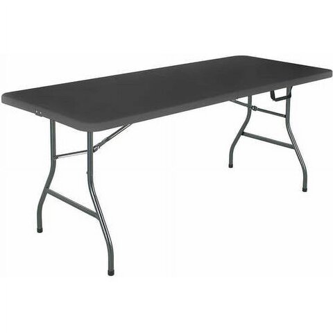 6-Ft Black Folding Table