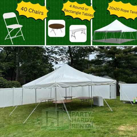 20x20 Rope Tent Package