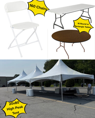 20x80 High Peak Tent Package