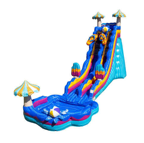 25 ft Beach Dual Lane Water Slide