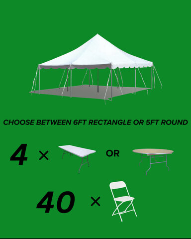 20x20 Pole Tent Package