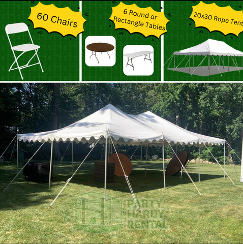 20x30 Rope Tent Package