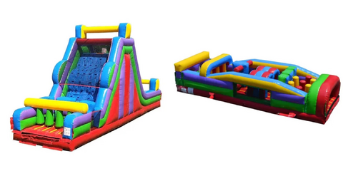 Retro Rainbow Climb and Slide Obstacle Course Package
