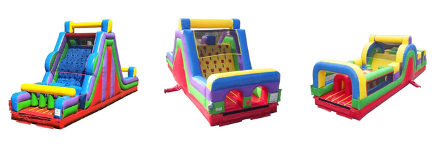 100ft Triple Rainbow Obstacle Course Package