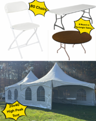 Premium High Peak Tent Package - Seats 80