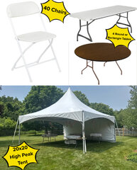 Premium High Peak Tent Package - Seats 40