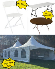 Premium High Peak Tent Package - Seats 60