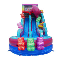 20ft Gummy Bear Dual Lane Water Slide