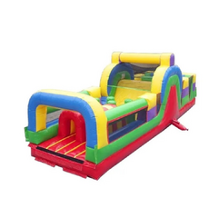 Retro Rainbow Dual Lane Obstacle Course