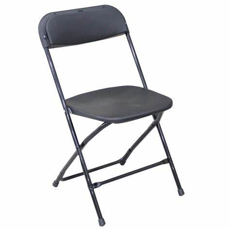 Black Folding Plastic Chair 