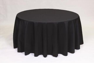 Black Round 120" Table Linen