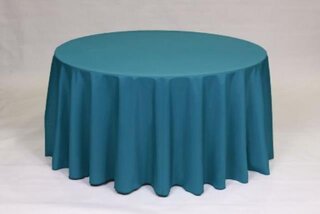 Teal Round 120" Table Linen