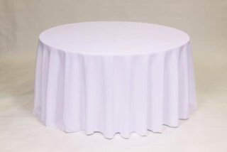 White Round 120" Table Linen