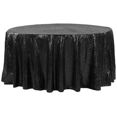 Sparkle Black Round 120" Table Linen