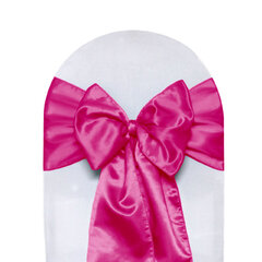 Chair Sashes / Fuchsia Satin Bow Tie 