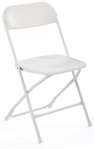 White Plastic Folding Chair 