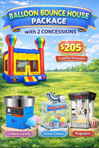 Balloon Bounce House(13x13)& 2 Concessions