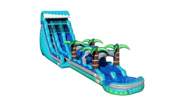 22ft Dual Lane slide with slip n dip