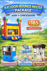 Balloon Bounce House(13x13) & 1 Concession