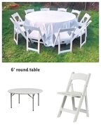 6' Round Table with 10 Garden Chair Set