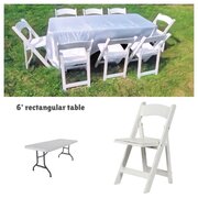 6' Rectangular Table with 8 Garden Chair Set