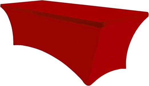 6 Foot Stretchable Table Covers - Red