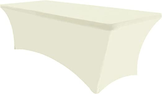 6 Foot Stretchable Table Covers - White