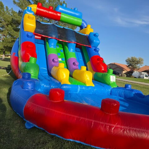 12ft Dual Lane LEGO Roblox Water Slide