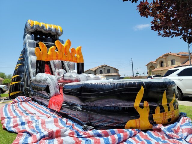 23ft Fire Inferno Blaze Water Slide
