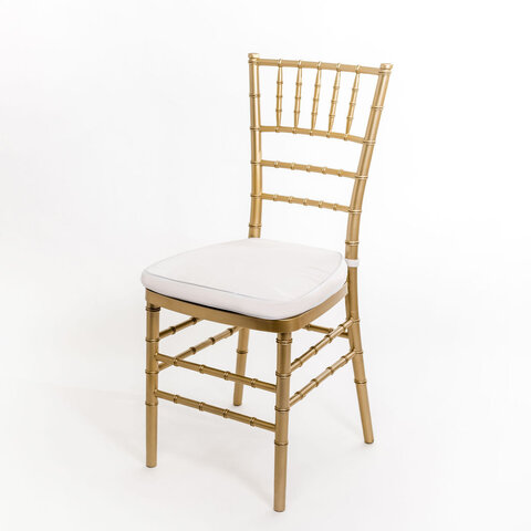 Gold Chiavari Chair (Cushions Included)