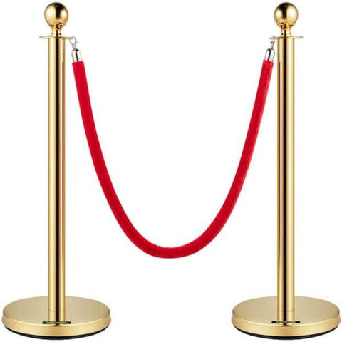 Gold Stanchion with Rope