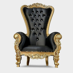 Black & Gold Throne Chair