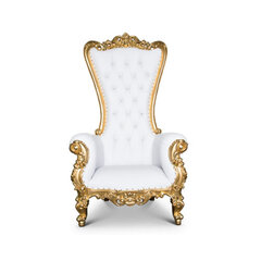 White & Gold Throne Chair