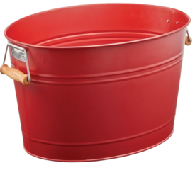 Red Metal Drink Tub 