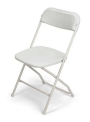 Folding Non-Padded Chair White