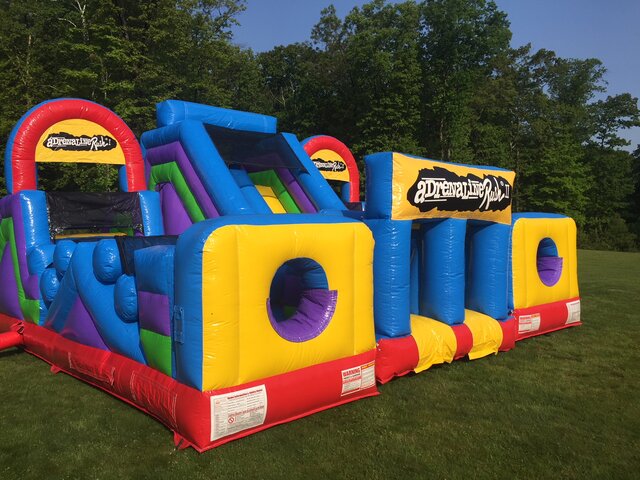 Adrenaline Rush II Obstacle Course at School Field Day
