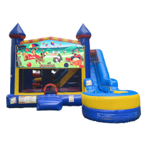 Cat and Dog 7 in 1 Bounce House