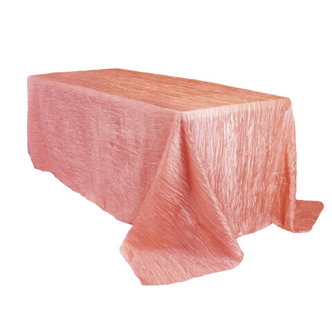 Coral 90 x 132 Inch Rectangular Tablecloth (can be used on 6 Ft or 8 Ft tables)