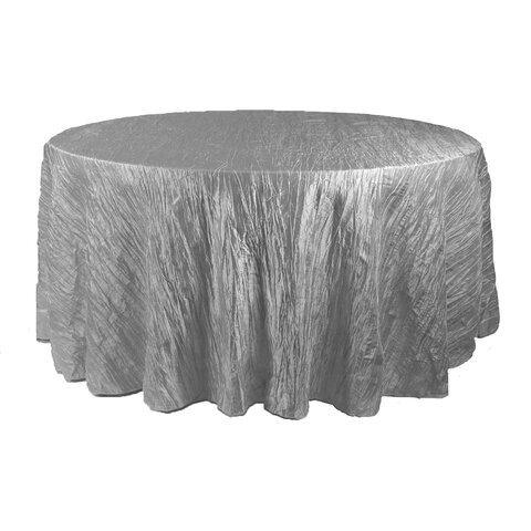 Dark Silver - Platinum 120 inch Round Tablecloth