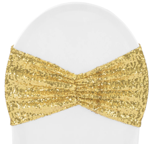 Gold Sequin Chair Band Sash