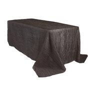 Black 90 x 132 Inch Rectangular Tablecloth (can be used on 6 Ft or 8 Ft tables)
