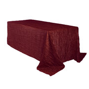 Burgundy 90 x 132 Inch Rectangular Tablecloth (can be used on 6 Ft or 8 Ft tables)