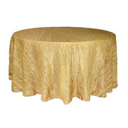 Gold 120 inch Round Tablecloth