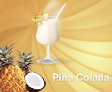 Piña Colada, to make 5 gallons. (You must provide 3.5 L of Malibu Coconut or Rum )