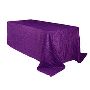 Purple 90 x 132 Inch Rectangular Tablecloth (can be used on 6 Ft or 8 Ft tables)