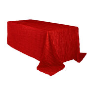 Red 90 x 132 Inch Rectangular Tablecloth (can be used on 6 Ft or 8 Ft tables)