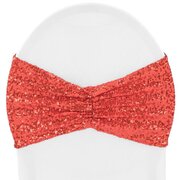Red Sequin Chair Band Sash